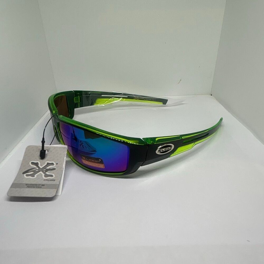 X-Loop Mirrored Wraparound Sport Sunglasses UV400 Protection Durable Streetwear